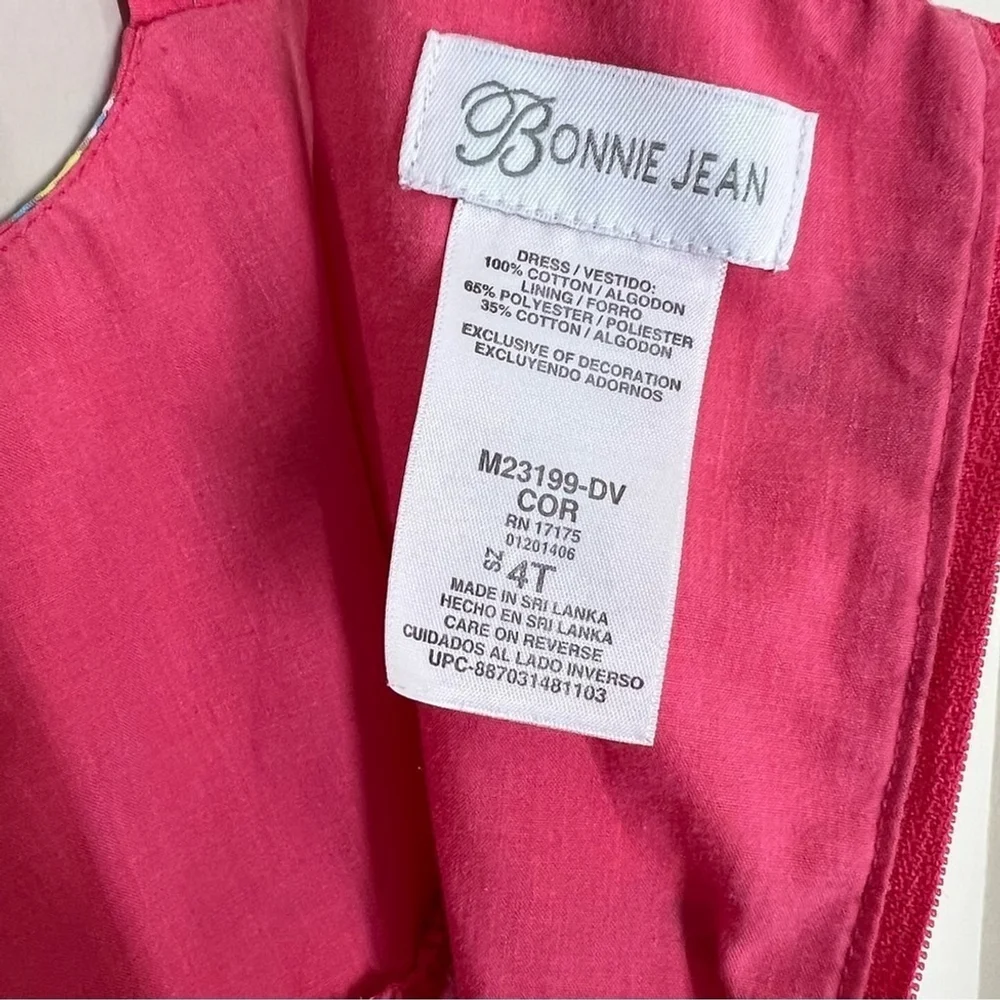 Bonnie Jean A Line Dress Toddler Girls 4T Pink Paisley Sleeveless Casual Summer
